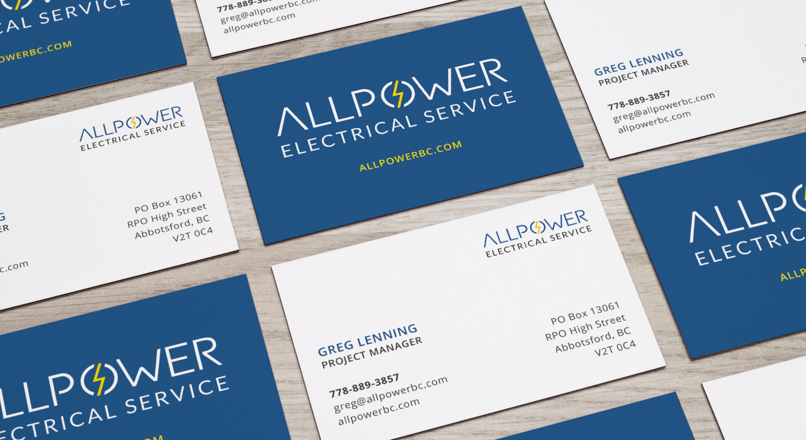 All Power business cards