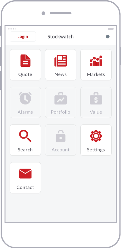 Stockwatch App Mockup